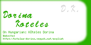 dorina koteles business card
