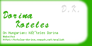 dorina koteles business card